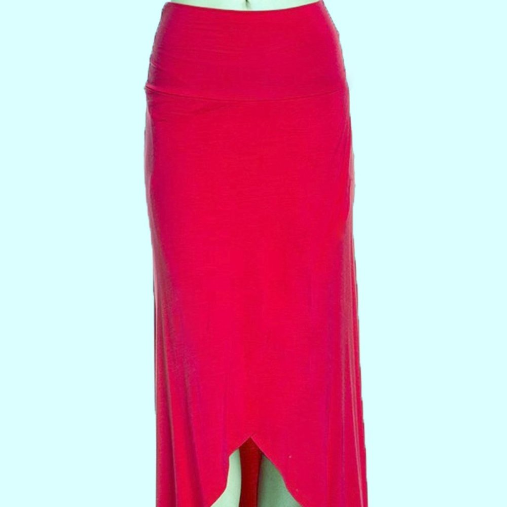 NEW Red Hi Lo Maxi skirt Size M